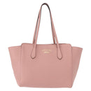 GUCCI Swing Tote Bag Leather Pink Gold 354408 Auth am9500-13