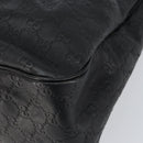 GUCCI GG Canvas Guccissima Tote Bag Leather Black Gold 296835 Auth am9501V-8