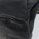 GUCCI GG Canvas Guccissima Tote Bag Leather Black Gold 296835 Auth am9501V-16