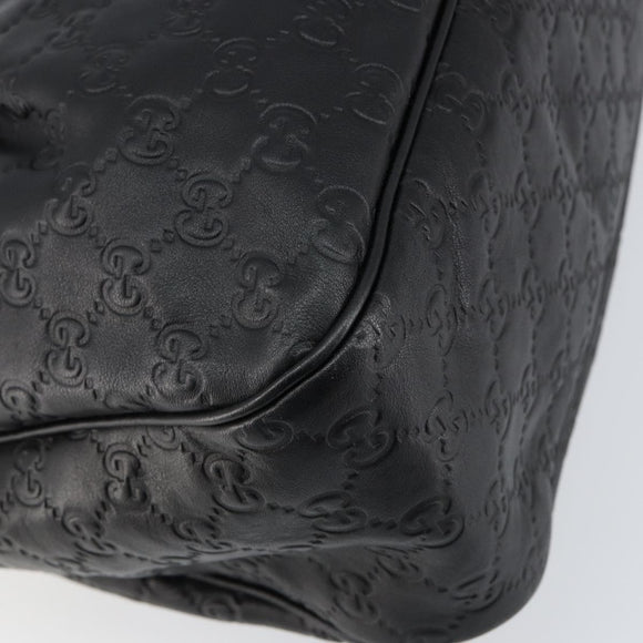 GUCCI GG Canvas Guccissima Tote Bag Leather Black Gold 296835 Auth am9501V