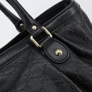 GUCCI GG Canvas Guccissima Tote Bag Leather Black Gold 296835 Auth am9501V-9