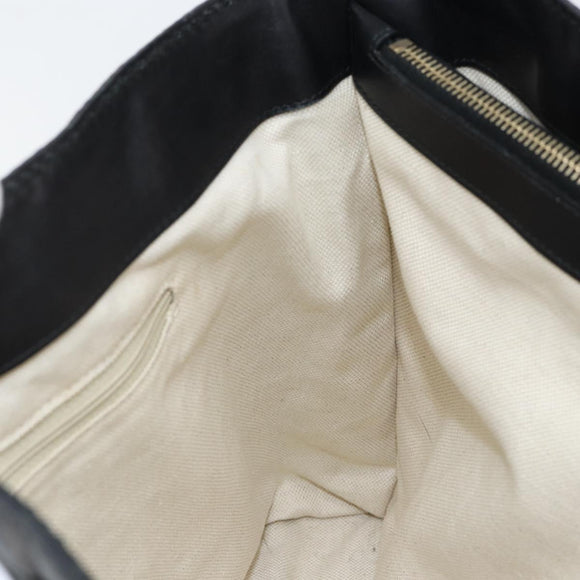 GUCCI GG Canvas Guccissima Tote Bag Leather Black Gold 296835 Auth am9501V