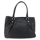 GUCCI GG Canvas Guccissima Tote Bag Leather Black Gold 296835 Auth am9501V-2