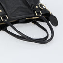 GUCCI GG Canvas Guccissima Tote Bag Leather Black Gold 296835 Auth am9501V-7