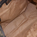 FENDI Zucca Canvas Celeria Tote Bag Black Brown Silver Auth am9502-10