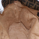 FENDI Zucca Canvas Celeria Tote Bag Black Brown Silver Auth am9502-22
