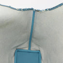 HERMES Giardinier PM Tote Bag Canvas Leather Beige Blue Auth am9505-18