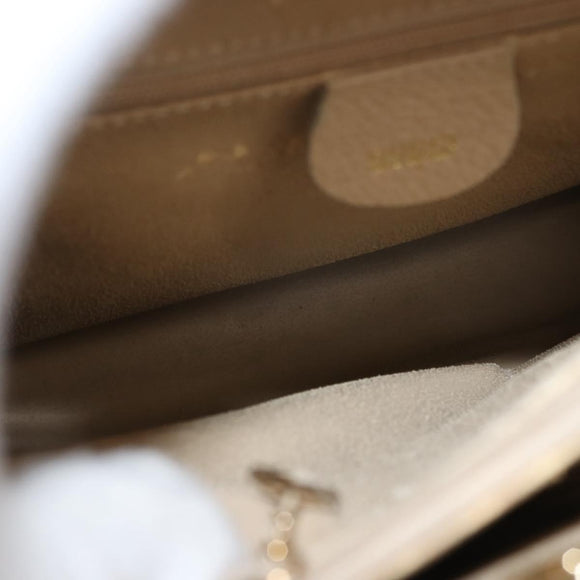 GUCCI Bamboo Hand Bag Suede Light Beige Gold 002 2853 0260 0 Auth am9506