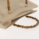 GUCCI Bamboo Hand Bag Suede Light Beige Gold 002 2853 0260 0 Auth am9506-6
