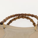 GUCCI Bamboo Hand Bag Suede Light Beige Gold 002 2853 0260 0 Auth am9506-8