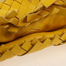 BOTTEGA VENETA INTRECCIATO Shoulder Bag Leather Yellow 239897 Auth am9513V-15