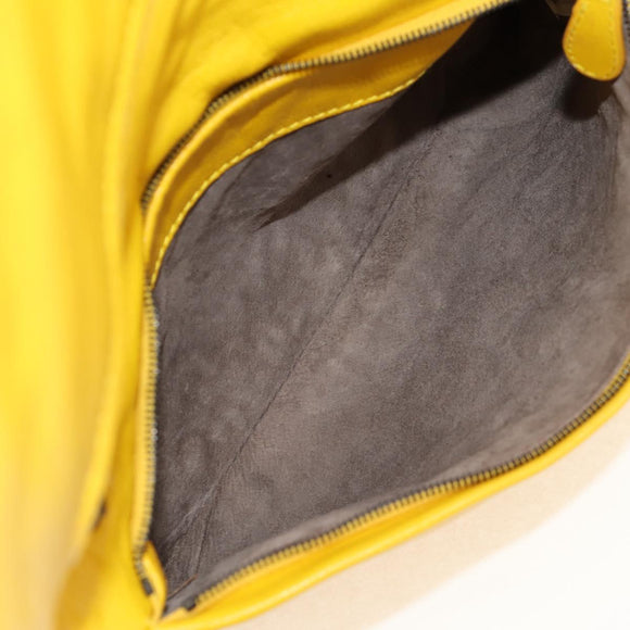 BOTTEGA VENETA INTRECCIATO Shoulder Bag Leather Yellow 239897 Auth am9513V