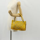 BOTTEGA VENETA INTRECCIATO Shoulder Bag Leather Yellow 239897 Auth am9513V-25