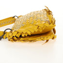 BOTTEGA VENETA INTRECCIATO Shoulder Bag Leather Yellow 239897 Auth am9513V-4