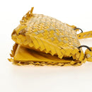 BOTTEGA VENETA INTRECCIATO Shoulder Bag Leather Yellow 239897 Auth am9513V-5