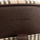 BURBERRY Nova Check Shoulder Bag Canvas Beige Silver Auth am9514V-19