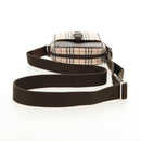 BURBERRY Nova Check Shoulder Bag Canvas Beige Silver Auth am9514V-7