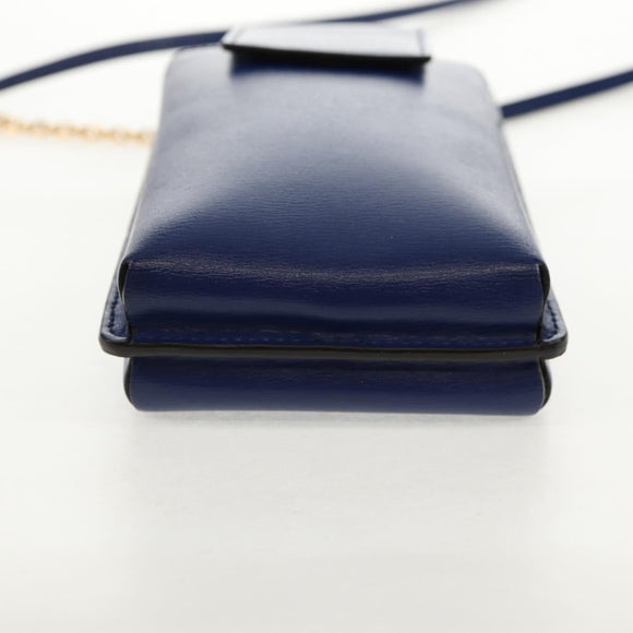 Salvatore Ferragamo Vara Chain Shoulder Phone Case Vala Blue Auth am9515V