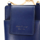 Salvatore Ferragamo Vara Chain Shoulder Phone Case Vala Blue Auth am9515V-19