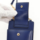 Salvatore Ferragamo Vara Chain Shoulder Phone Case Vala Blue Auth am9515V-20