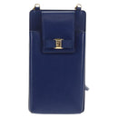 Salvatore Ferragamo Vara Chain Shoulder Phone Case Vala Blue Auth am9515V-3