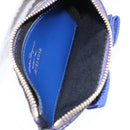 Salvatore Ferragamo Card Case Coin Purse Leather Blue Auth am9516V-10