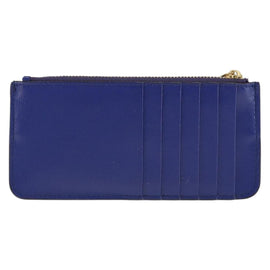 Salvatore Ferragamo Card Case Coin Purse Leather Blue Auth am9516V - 0