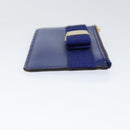 Salvatore Ferragamo Card Case Coin Purse Leather Blue Auth am9516V-3