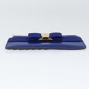 Salvatore Ferragamo Card Case Coin Purse Leather Blue Auth am9516V-6