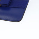 Salvatore Ferragamo Card Case Coin Purse Leather Blue Auth am9516V-7