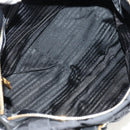 PRADA Gathered Hand Bag Nylon 2way Black Gold Auth am9517V-23
