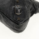 BALENCIAGA The First Hand Bag Leather 2way Black 103208 Auth am9518V-18