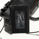 BALENCIAGA The First Hand Bag Leather 2way Black 103208 Auth am9518V-10