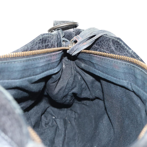 BALENCIAGA The First Hand Bag Leather 2way Black 103208 Auth am9518V