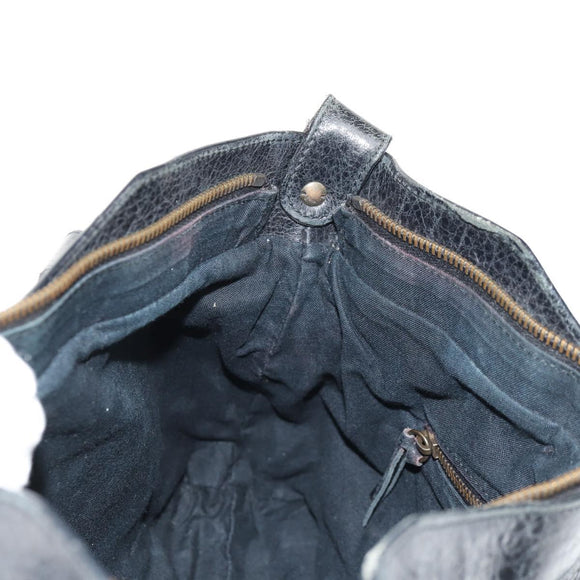 BALENCIAGA The First Hand Bag Leather 2way Black 103208 Auth am9518V