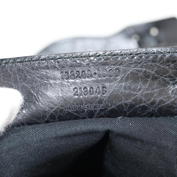 BALENCIAGA The First Hand Bag Leather 2way Black 103208 Auth am9518V