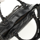 BALENCIAGA The First Hand Bag Leather 2way Black 103208 Auth am9518V-7