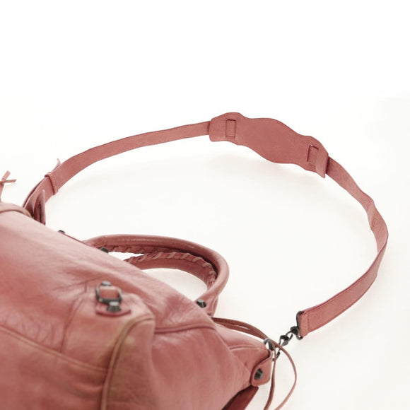 BALENCIAGA Classic Vero Hand Bag Leather 2way Pink 235216 Auth am9519V