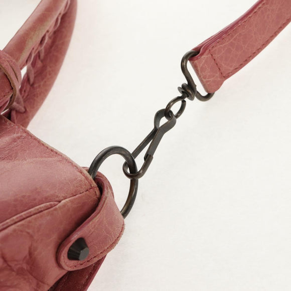 BALENCIAGA Classic Vero Hand Bag Leather 2way Pink 235216 Auth am9519V