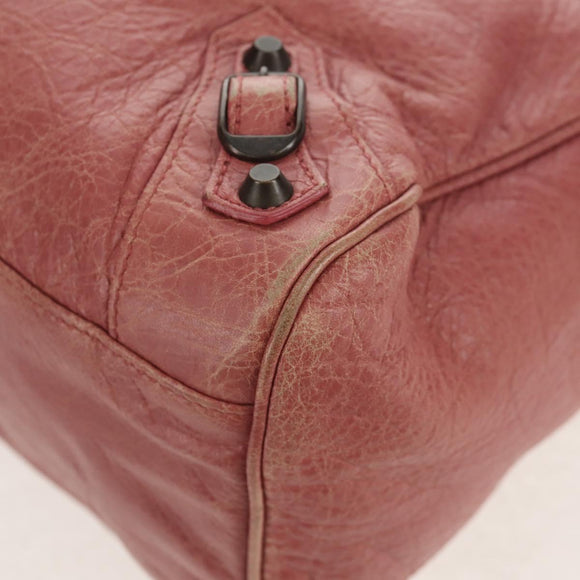 BALENCIAGA Classic Vero Hand Bag Leather 2way Pink 235216 Auth am9519V