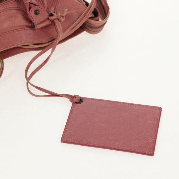 BALENCIAGA Classic Vero Hand Bag Leather 2way Pink 235216 Auth am9519V