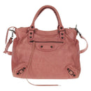 BALENCIAGA Classic Vero Hand Bag Leather 2way Pink 235216 Auth am9519V-2
