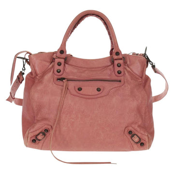 BALENCIAGA Classic Vero Hand Bag Leather 2way Pink 235216 Auth am9519V - 0
