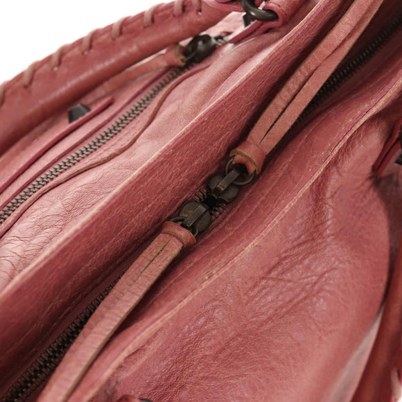 BALENCIAGA Classic Vero Hand Bag Leather 2way Pink 235216 Auth am9519V