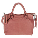 BALENCIAGA Classic Vero Hand Bag Leather 2way Pink 235216 Auth am9519V-3