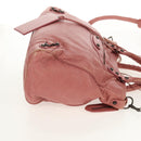 BALENCIAGA Classic Vero Hand Bag Leather 2way Pink 235216 Auth am9519V-5