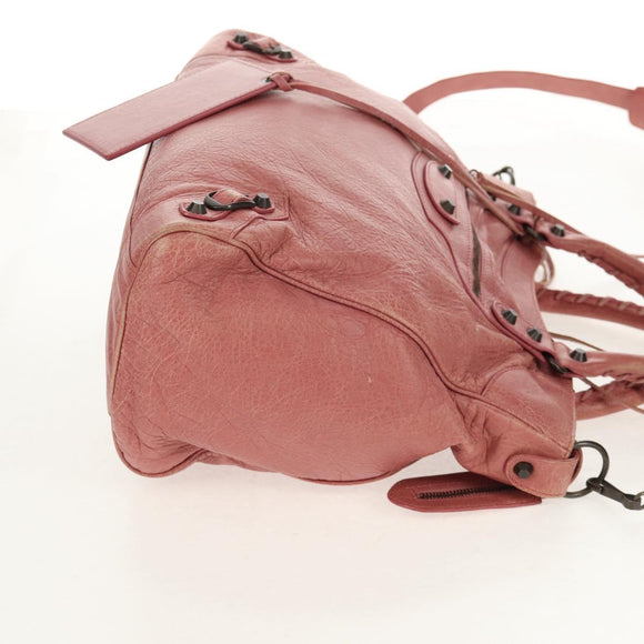 BALENCIAGA Classic Vero Hand Bag Leather 2way Pink 235216 Auth am9519V