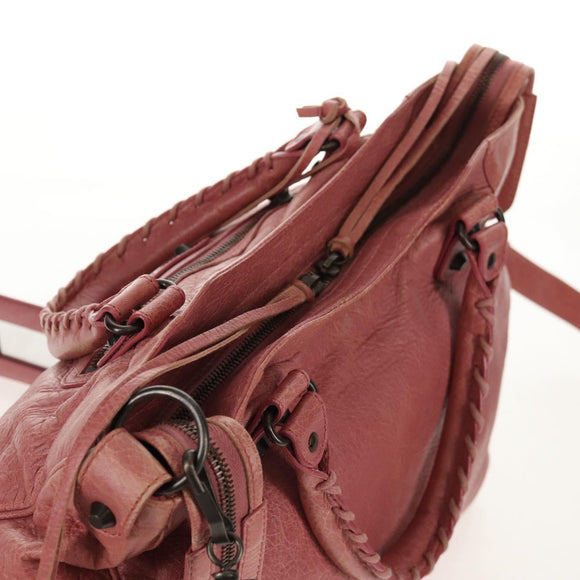 BALENCIAGA Classic Vero Hand Bag Leather 2way Pink 235216 Auth am9519V