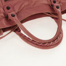 BALENCIAGA Classic Vero Hand Bag Leather 2way Pink 235216 Auth am9519V-7