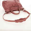 BALENCIAGA Classic Vero Hand Bag Leather 2way Pink 235216 Auth am9519V-9